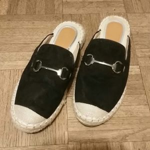 Black Espadrille Mule